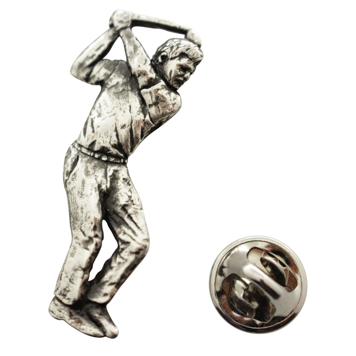 Golfer Pin ~ Antiqued Pewter ~ Lapel Pin ~ Sarah's Treats & Treasures